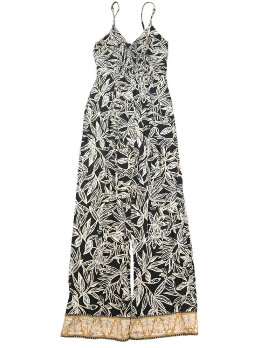 Zara Flare Leg Linen Jumpsuit